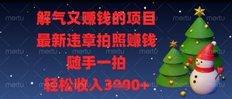 解气又挣钱的项目，最新违章拍照挣钱，随手一拍，轻松收入多张【揭秘】-财富区