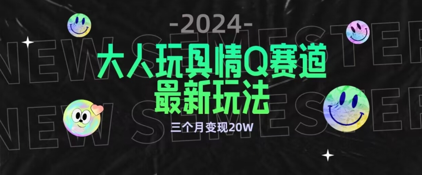 全新大人玩具情Q赛道合规新玩法，公转私域不封号流量多渠道变现，三个月变现20W-财富区