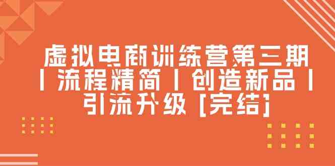 虚拟电商训练营第三期丨流程精简丨创造新品丨引流升级 [完结]-财富区