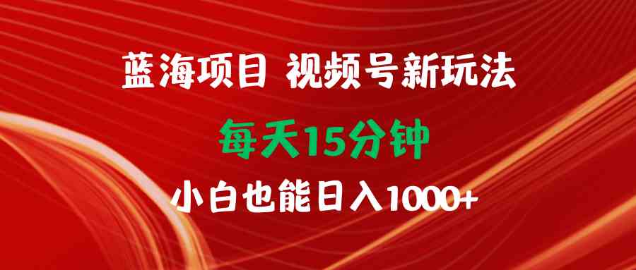 （9813期）蓝海项目视频号新玩法 每天15分钟 小白也能日入1000+-财富区