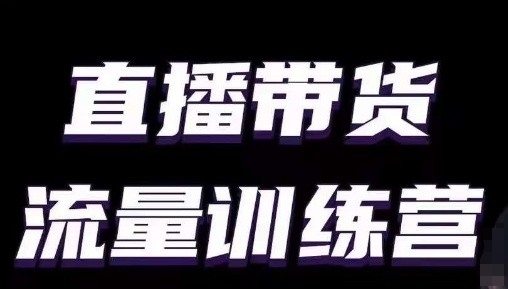 直播带货流量训练营，小白主播必学直播课-财富区
