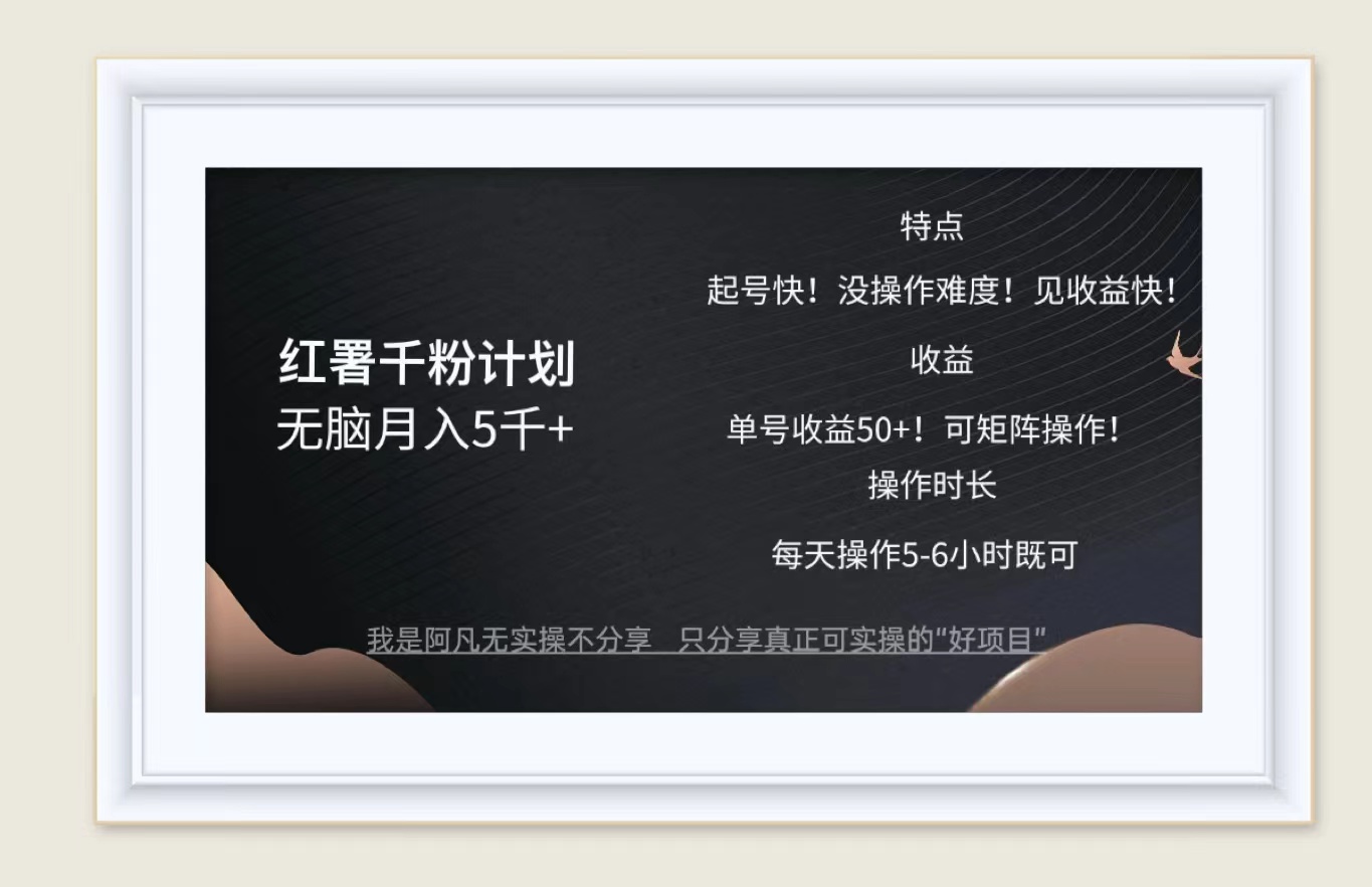 （12560期）红薯千粉计划无脑月入5千+！既做既赚！-财富区