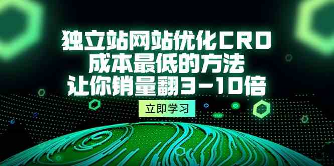 （10173期）独立站网站优化CRO，成本最低的方法，让你销量翻3-10倍（5节课）-财富区