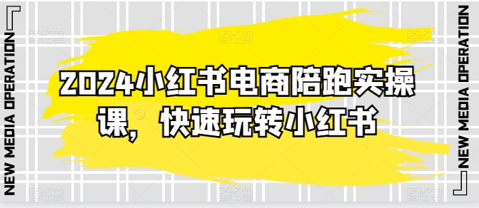 2024小红书电商陪跑实操课，快速玩转小红书，超过20节精细化课程-财富区