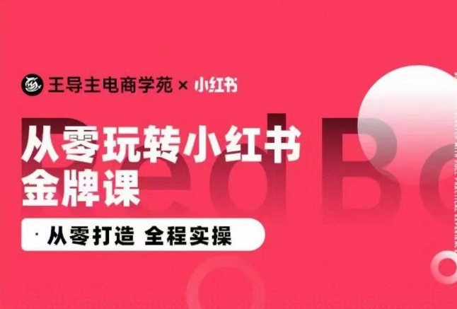 王导主·小红书电商运营实操课，​从零打造  全程实操-财富区