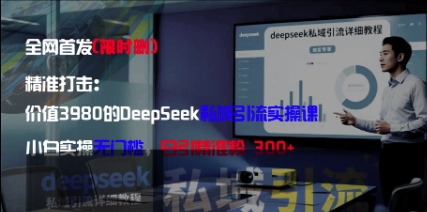 精准打击：价值3980的DeepSeek私域引流实操课，小白实操无门槛，日引精准粉300+-财富区