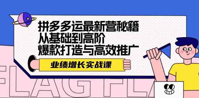 拼多多运最新营秘籍：业绩增长实战课，从基础到高阶，爆款打造与高效推广-财富区