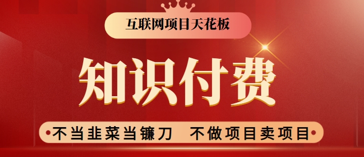 2024互联网项目天花板，新手小白也可以通过知识付费月入10W，实现财富自由-财富区