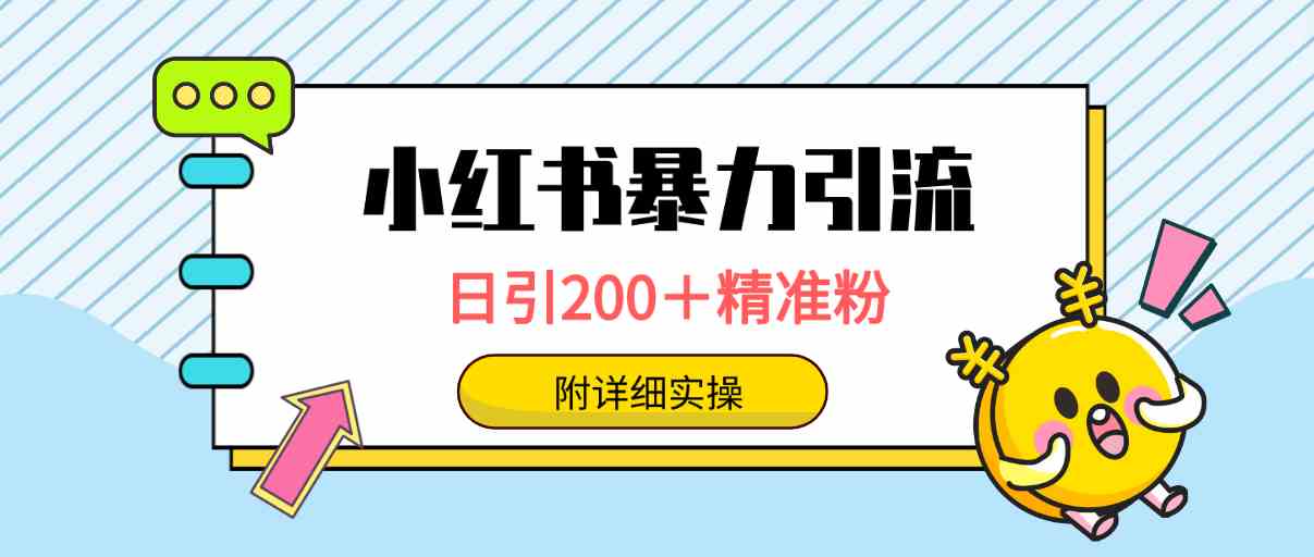 （9582期）小红书暴力引流大法，日引200＋精准粉，一键触达上万人，附详细实操-财富区