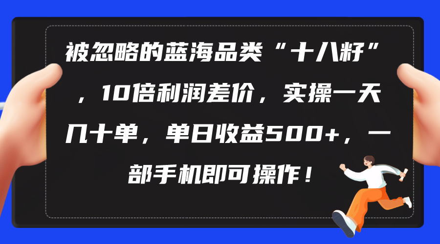 （10696期）被忽略的蓝海品类“十八籽”，10倍利润差价，实操一天几十单 单日收益500+-财富区
