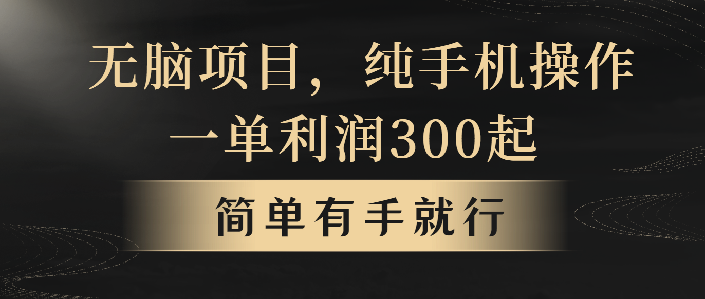 （10699期）无脑项目，一单几百块，轻松月入5w+，看完就能直接操作-财富区