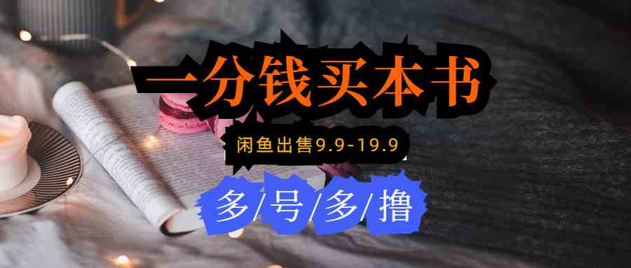 （9695期）每天花1分钱买一本书，闲鱼出售9.9-19.9不等，多账号多撸 新手小白均可操作-财富区