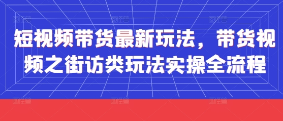 短视频带货最新玩法，带货视频之街访类玩法实操全流程-财富区