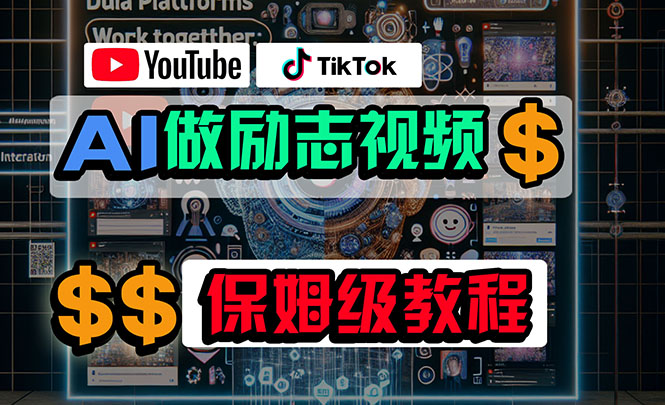（10520期）利用AI制作励志视频，在YouTube和TikTok赚钱，小白可做（附工具）-财富区