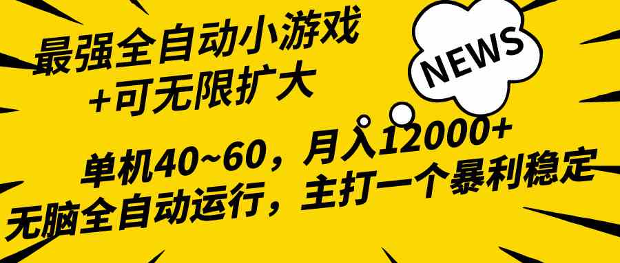 （10046期）2024最新全网独家小游戏全自动，单机40~60,稳定躺赚，小白都能月入过万-财富区