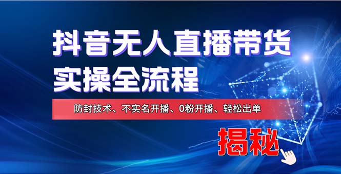 （13001期）在线赚钱新途径：如何用抖音无人直播实现财务自由，全套实操流程，含…-财富区