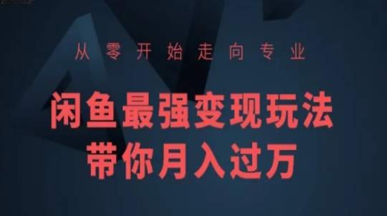 从零开始走向专业，闲鱼最强变现玩法带你月入过万-财富区