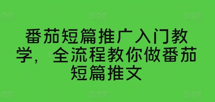 番茄短篇推广入门教学，全流程教你做番茄短篇推文-财富区