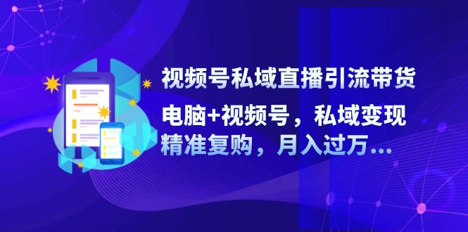 （12249期）视频号私域直播引流带货：电脑+视频号，私域变现，精准复购，月入过万…-财富区