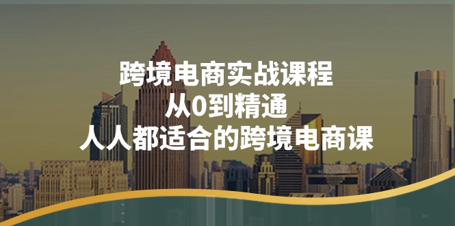（11183期）跨境电商实战课程：从0到精通，人人都适合的跨境电商课（14节课）-财富区