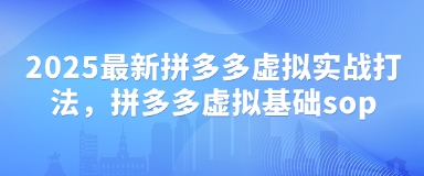 2025最新拼多多虚拟实战打法，拼多多虚拟基础sop-财富区