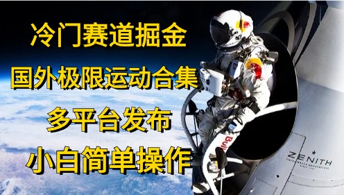 （10745期）冷门赛道掘金，国外极限运动视频合集，多平台发布，小白简单操作-财富区