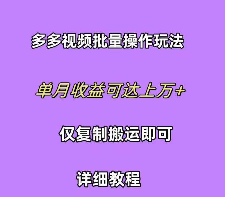 （10029期）拼多多视频带货快速过爆款选品教程 每天轻轻松松赚取三位数佣金 小白必…-财富区