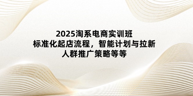 2025淘系电商实训班：标准化起店流程，智能计划与拉新，人群推广策略等等-财富区