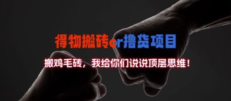 得物搬砖撸货项目?掰下数据，我给你们说说顶层思维【揭秘】-财富区