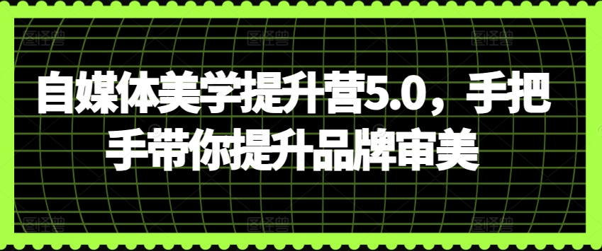 自媒体美学提升营5.0，手把手带你提升品牌审美-财富区