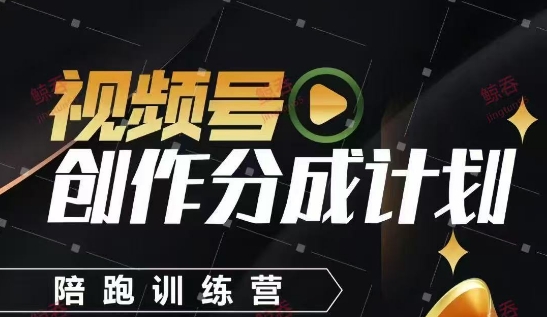 视频号创作分成计划陪跑训练营，手把手教会你如何制作视频，细水长流型项目-财富区