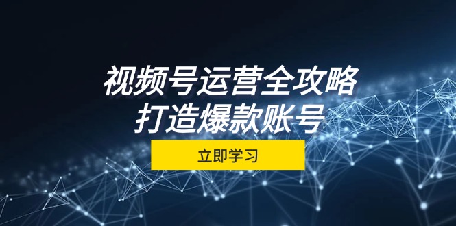 视频号运营全攻略，从定位到成交一站式学习，视频号核心秘诀，打造爆款账号-财富区
