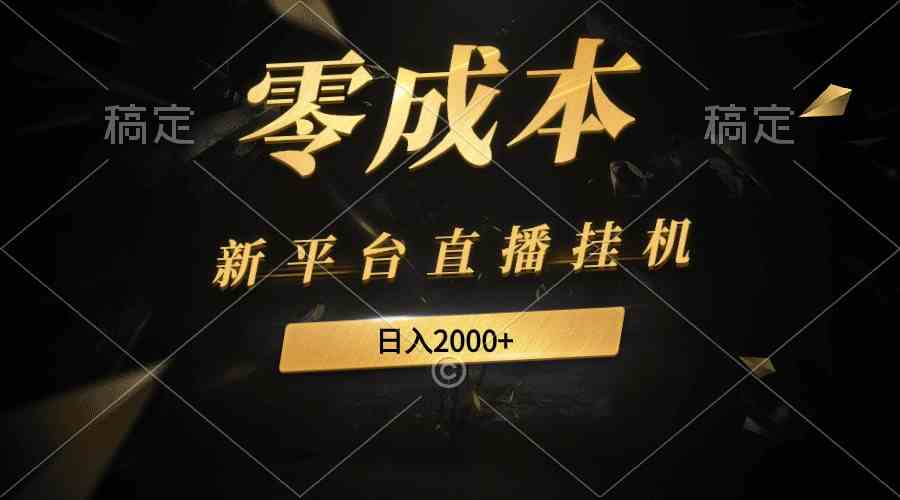 （9841期）新平台直播挂机最新玩法，0成本，不违规，日入2000+-财富区