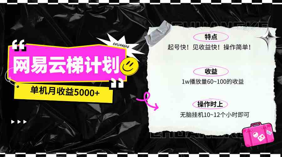 （10063期）最新网易云梯计划网页版，单机月收益5000+！可放大操作-财富区