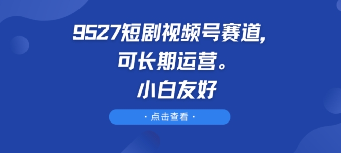 9527短剧视频号赛道，可长期运营，小白友好-财富区