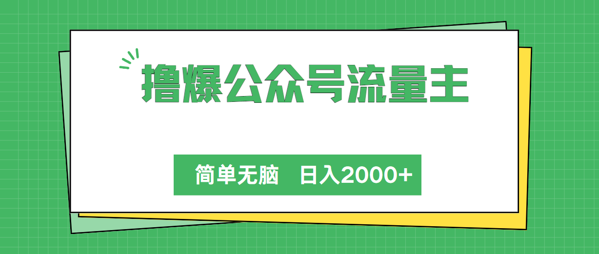 （10310期）撸爆公众号流量主，简单无脑，单日变现2000+-财富区