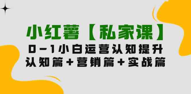 （9910期）小红薯【私家课】0-1玩赚小红书内容营销，认知篇+营销篇+实战篇（11节课）-财富区