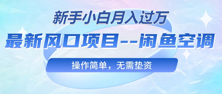 （10767期）最新风口项目—闲鱼空调，新手小白月入过万，操作简单，无需垫资-财富区