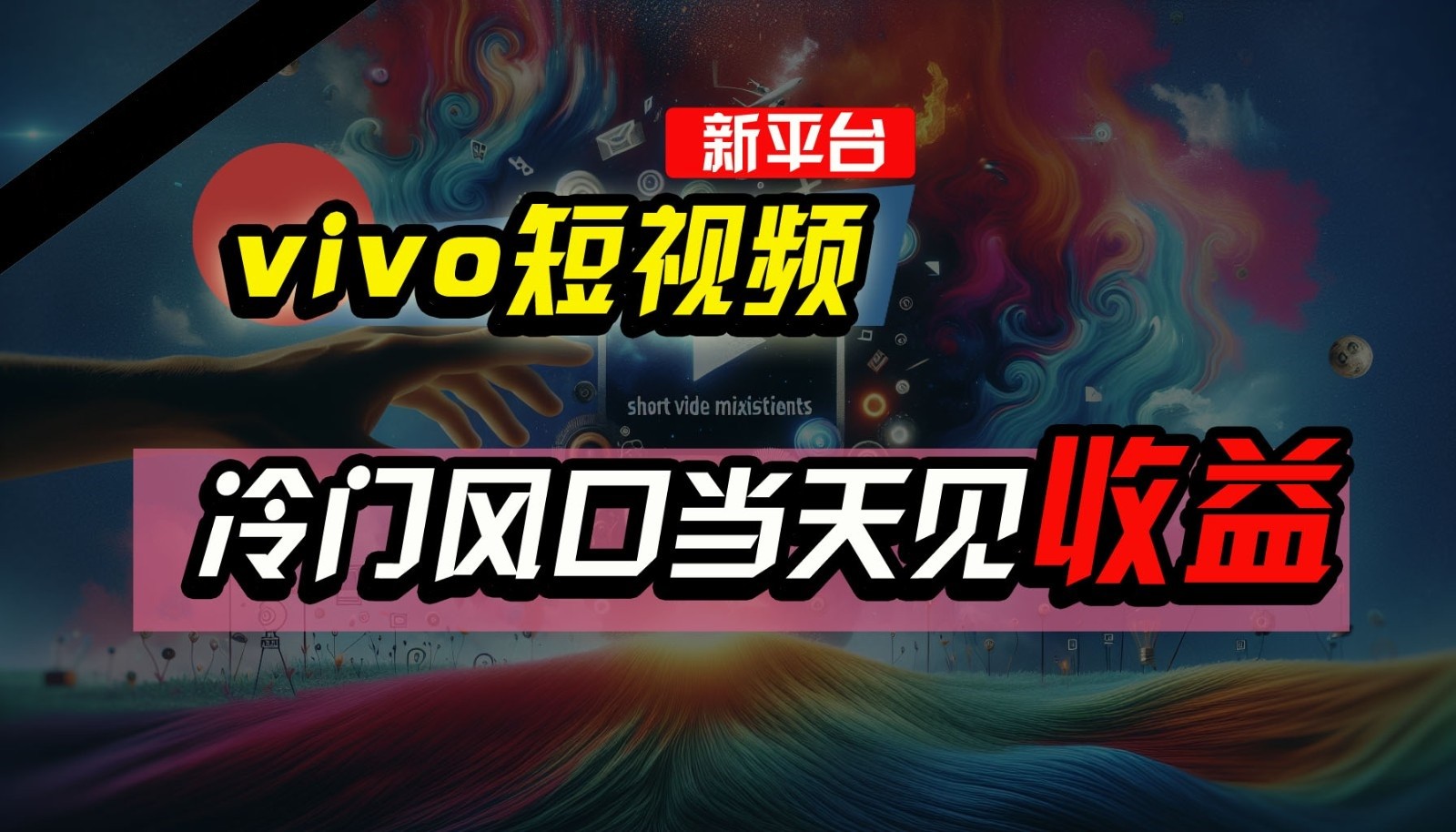 全新平台vivo短视频，新风口AI混剪无脑搬运，冷门风口当天见收益，7天撸了2300+了-财富区