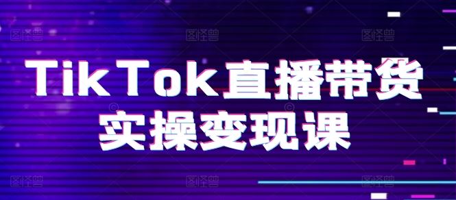 TikTok直播带货实操变现课：系统起号、科学复盘、变现链路、直播配置、小店操作流程、团队搭建等。-财富区