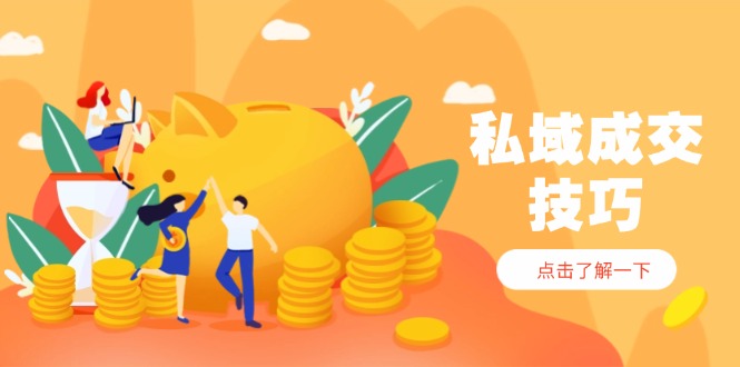 私域成交技巧，帮你从入门到精通，破解四大痛点，快速变现，轻松收钱-财富区