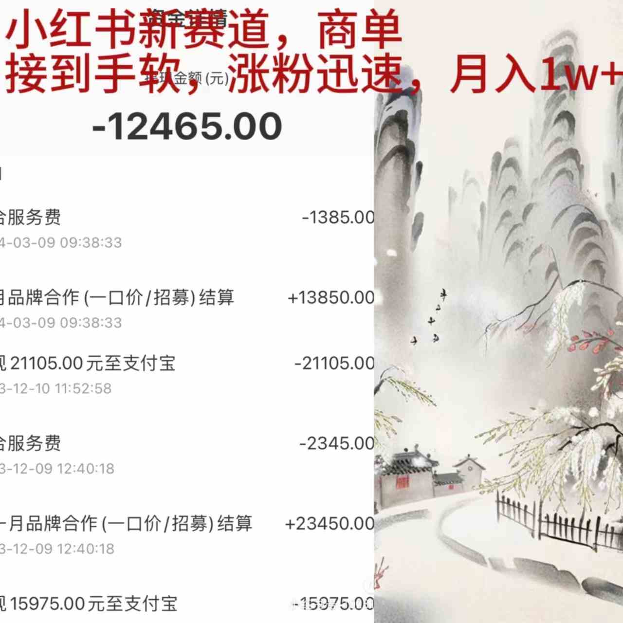 （9476期）小红书新赛道，商单接到手软，涨粉迅速，月入1w+-财富区