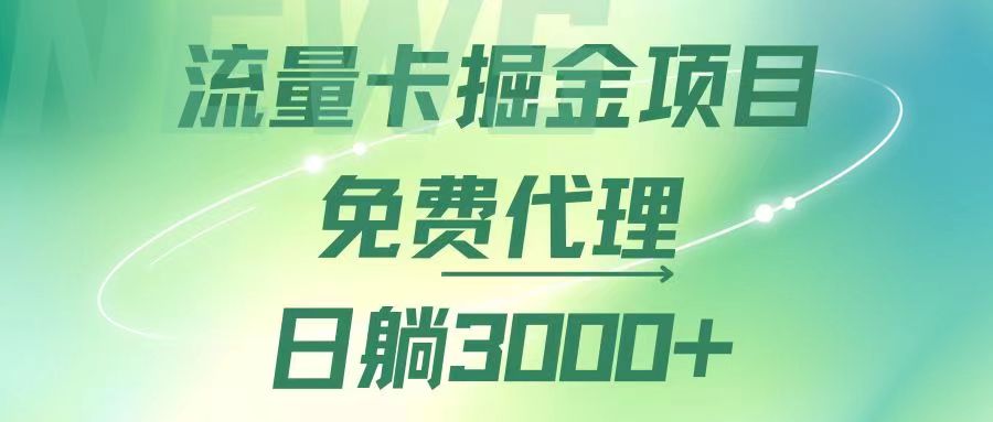（12321期）流量卡掘金代理，日躺赚3000+，变现暴力，多种推广途径-财富区
