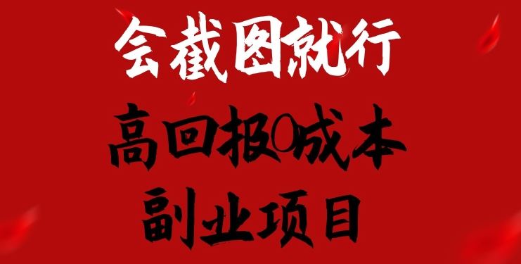 会截图就行，高回报0成本副业项目，卖离婚模板一天1.5k+【揭秘】-财富区
