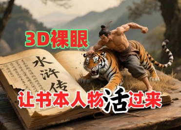 书本人物裸眼3D视频，新的玩法，流量超猛，保姆级教程-财富区