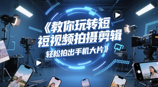 教你玩转短视频拍摄剪辑，轻松拍出手机大片-财富区