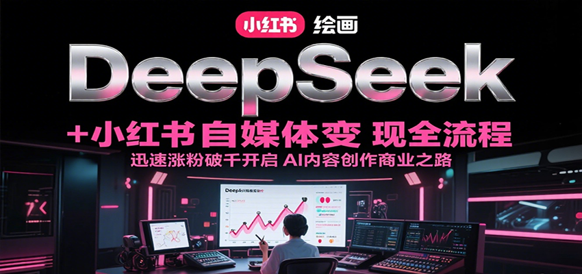 DeepSeek绘画+小红书自媒体变现全流程，迅速涨粉破千开启AI内容创作商业之路-财富区