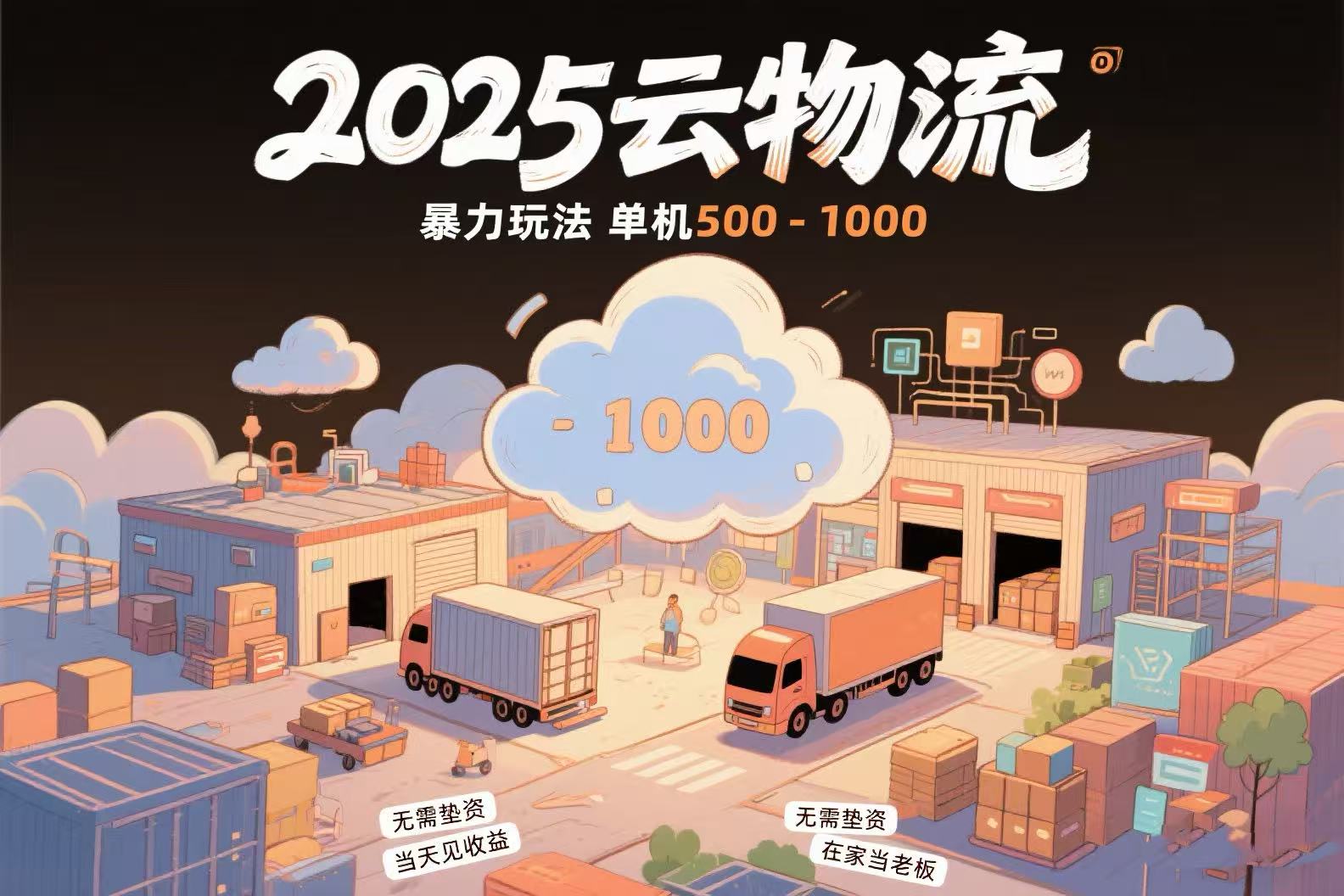 云物流赚差价，项目纯利润500~1000，无需垫资，当天到账。不需要有车，…-财富区