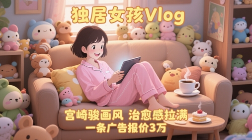 单个账号涨粉71W！用AI制作独居女孩Vlog，宫崎骏画风，治愈感拉满，一条广告报价3W-财富区