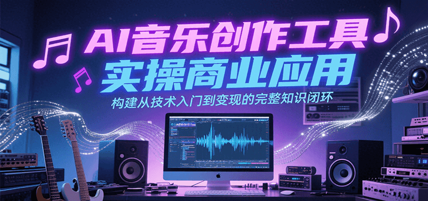 AI音乐创作工具实操商业应用，构建从技术入门到变现的完整知识闭环-财富区